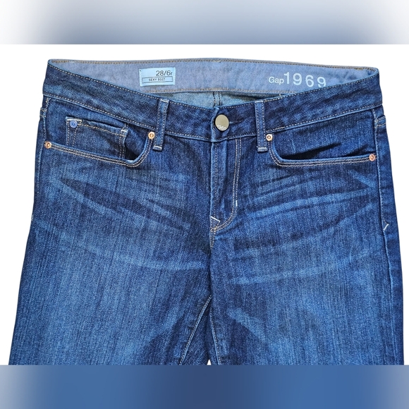 GAP 1969 Sexy Boot, Dark Blue Women's Jeans. Size 28/6R, Great Condition! - Picture 3 of 9